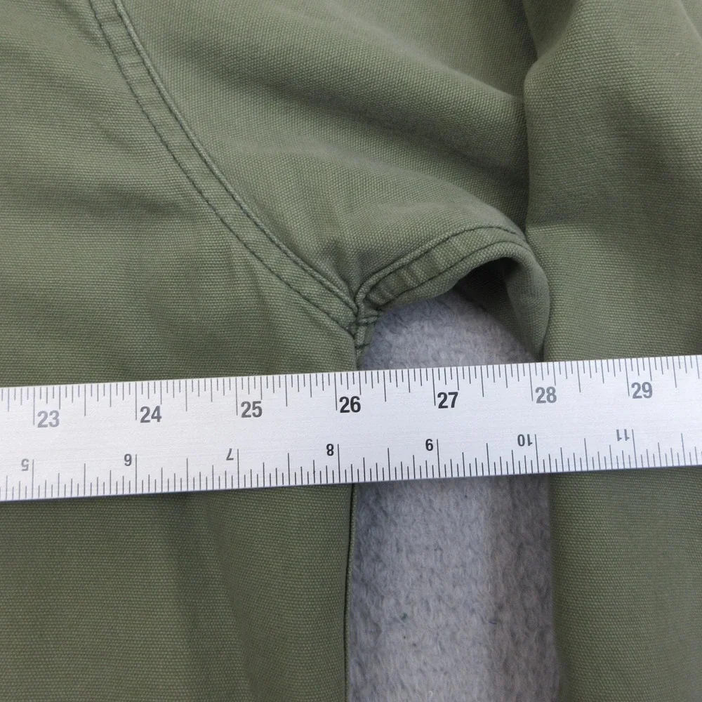 Columbia Chore Coat Jacket Mens XL Green Canvas Fleece Lined Shacket Outdoor